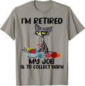 I u2019m Retired My Job Is To Collect Yarn Cat Retirement Yarn Supply | Viral US Pick | Perfect for Crafters