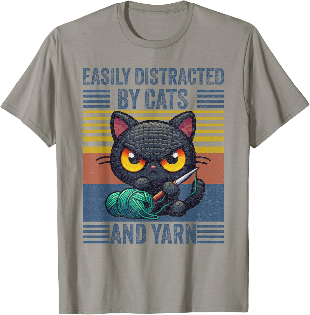 Kitten Lover Crochet Easily Distracted By Cats And Yarn Yarn Supply | Viral US Pick | Customer Favorite
