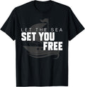 Sailing Let The Sea Set You Free Sailboat Apparel Premium Print Everyday Wear