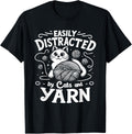 Easily Distracted By Cats And Yarn Knitting Yarn Crochet Yarn Supply | Top Rated | Best Seller Choice
