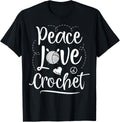 Peace Love Crochet Heart Women Crocheter Crocheting Yarn Yarn Supply | Viral US Pick | Customer Favorite