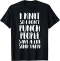 I knit so I dont punch people funniest yarn graphic design Yarn Supply | Trending 2025 | Best Seller Choice