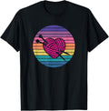 I Love Knitting Hobby Yarn Heart Vintage Retro Sunset Yarn Supply | Viral US Pick | Best Seller Choice