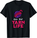 Living That Yarn Life, Funny Yarn Projects Saying Joke Puns Yarn Supply | Trending 2025 | Best Seller Choice