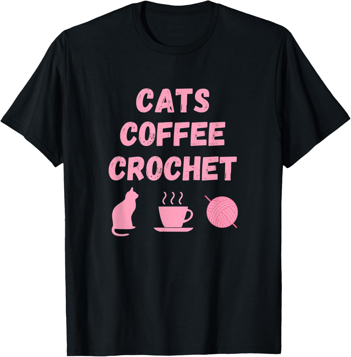 Cat Lady Shirt Crochet Gifts Cats Coffee Yarn Shirt GIft T-Shirt | High Search Volume | Customer Favorite