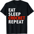 Funny Eat Sleep Crochet Repeat Love Crocheting Yarn Gift Yarn Supply | Trending 2025 | Perfect for Crafters