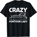 Cool Pontoon Design For Women Mom Boating Pontoon Boat Lover Apparel Streetwear Style Fan Favorite
