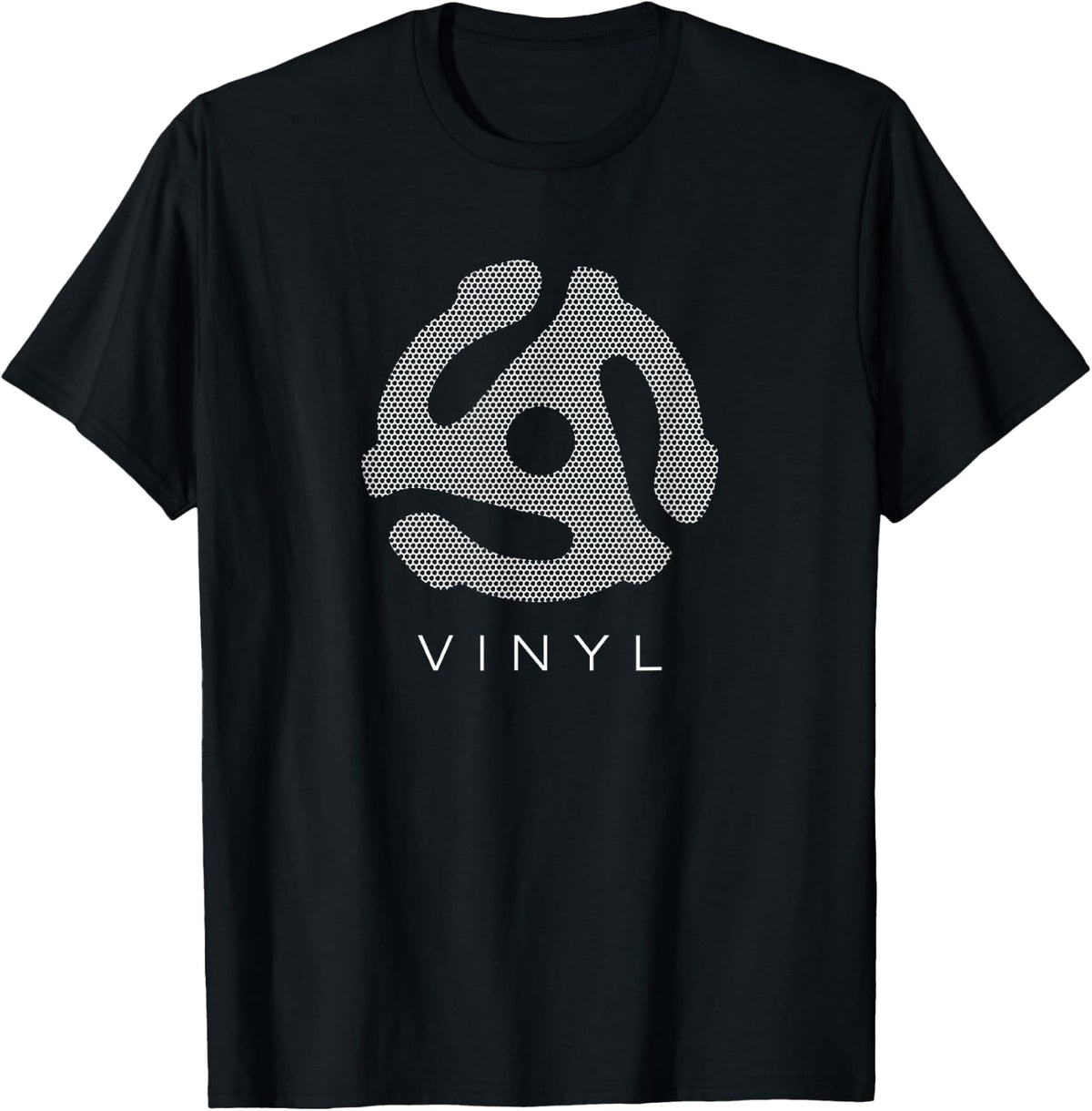 45 RPM Record Adapter T Shirt - With Speaker Mesh Effect T-Shirt | Premium Quality | Best Seller Choice