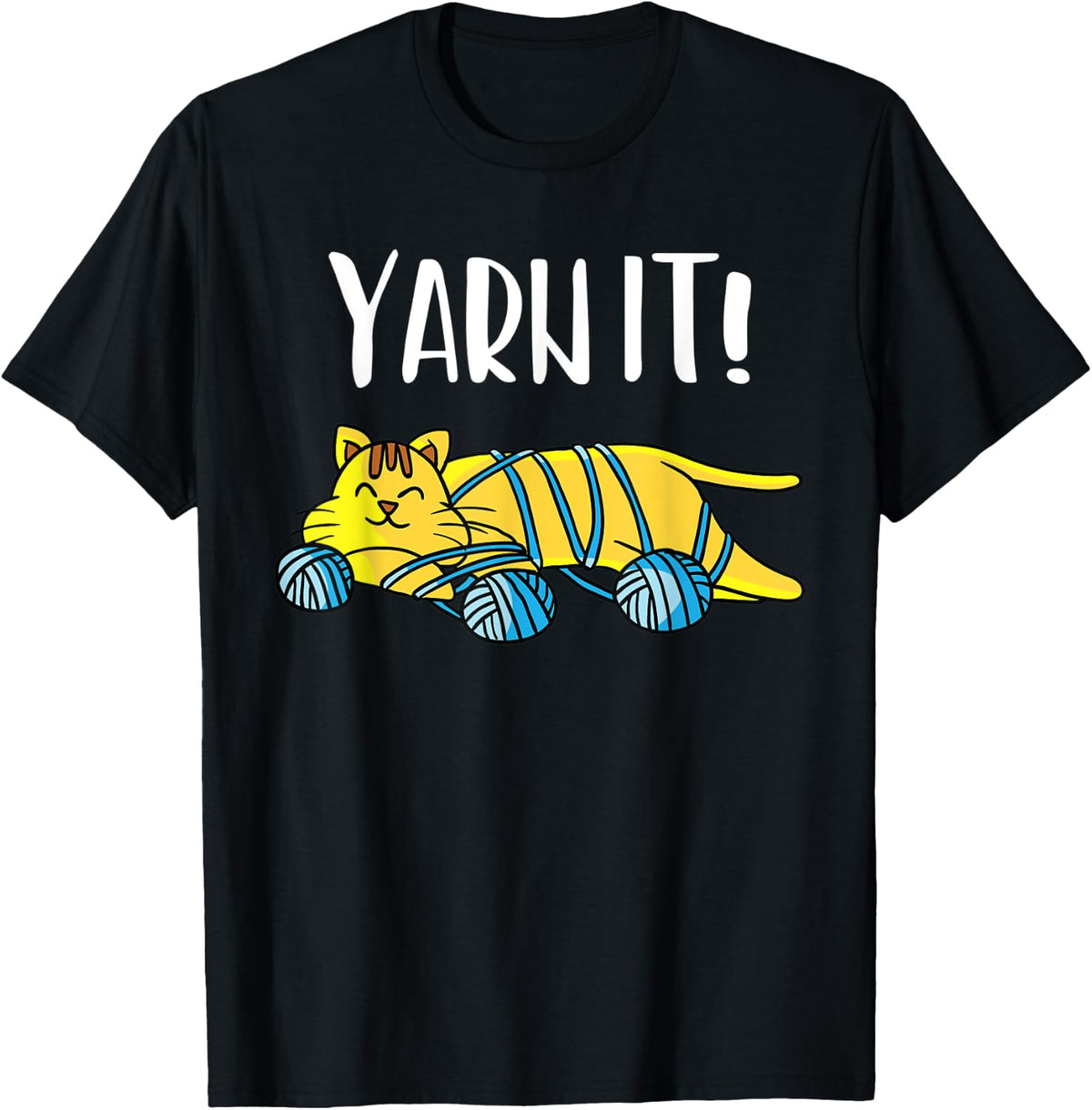 Yarn It Cat Playing With Spool Of Cotton Knitting Kitten T-Shirt for Men Women Kids T-Shirt | High Search Volume | Be...