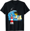 Sea Sailing Ship Sailing Ships Sailing Lighthouse Seagulls Boat Apparel Comfort Fit US Top Pick