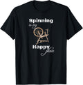 Hand Spinning Spindle Wool Shirt Spinning Is My Happy Place T-Shirt | Viral US Pick | Best Seller Choice