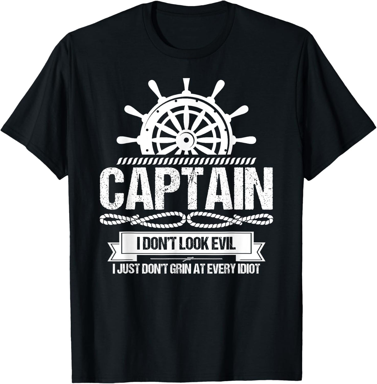 captain I don t look evil I just don t grin motor boat Apparel Premium Print Fan Favorite