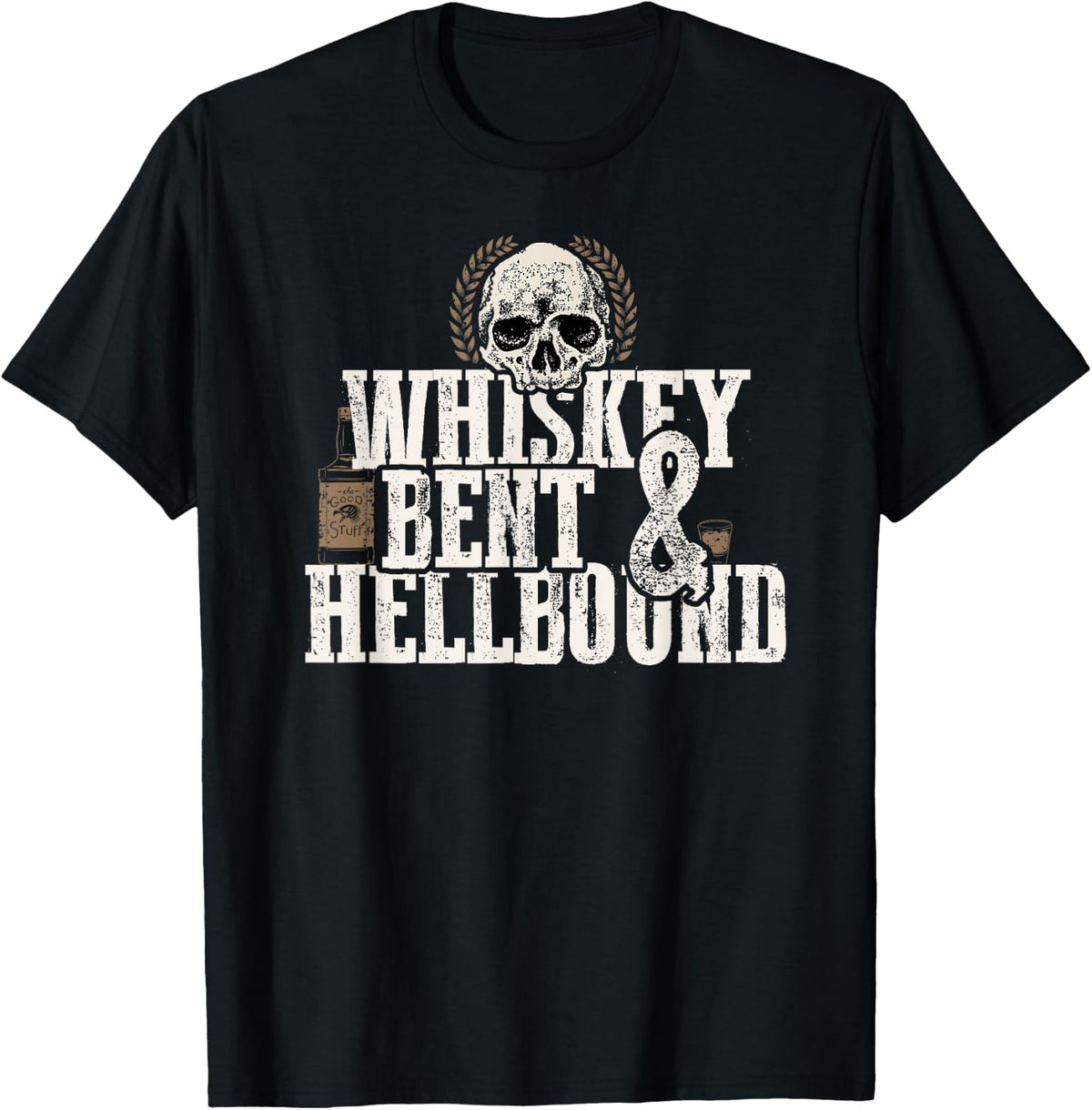 Whiskey Bent And Hellbound Shirt Distressed Biker Style T-Shirt | Trending 2025 | Best Seller Choice