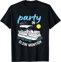 Vintage Party In Slow Motion Funny Pontoon Captain Boating Apparel Comfort Fit Fan Favorite