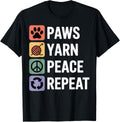 Paws Yarn Peace Repeat Funny Crocheting Crocheter Yarn Supply | Viral US Pick | High CTR Title
