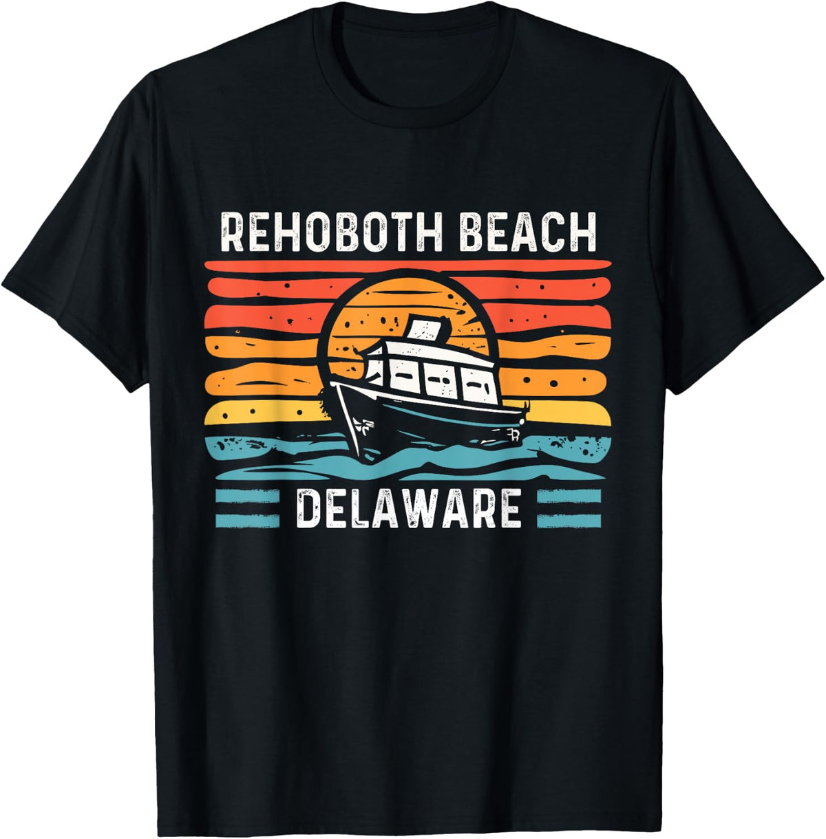 Rehoboth Beach Delaware Boat Rehoboth Beach T Shirt for Men Women Kids T Shirt Streetwear Style Everyday Wear