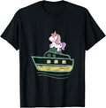 Unicorn Riding Boat Chalk Girls Women Kids Sisters Rainbow Apparel Streetwear Style Everyday Wear