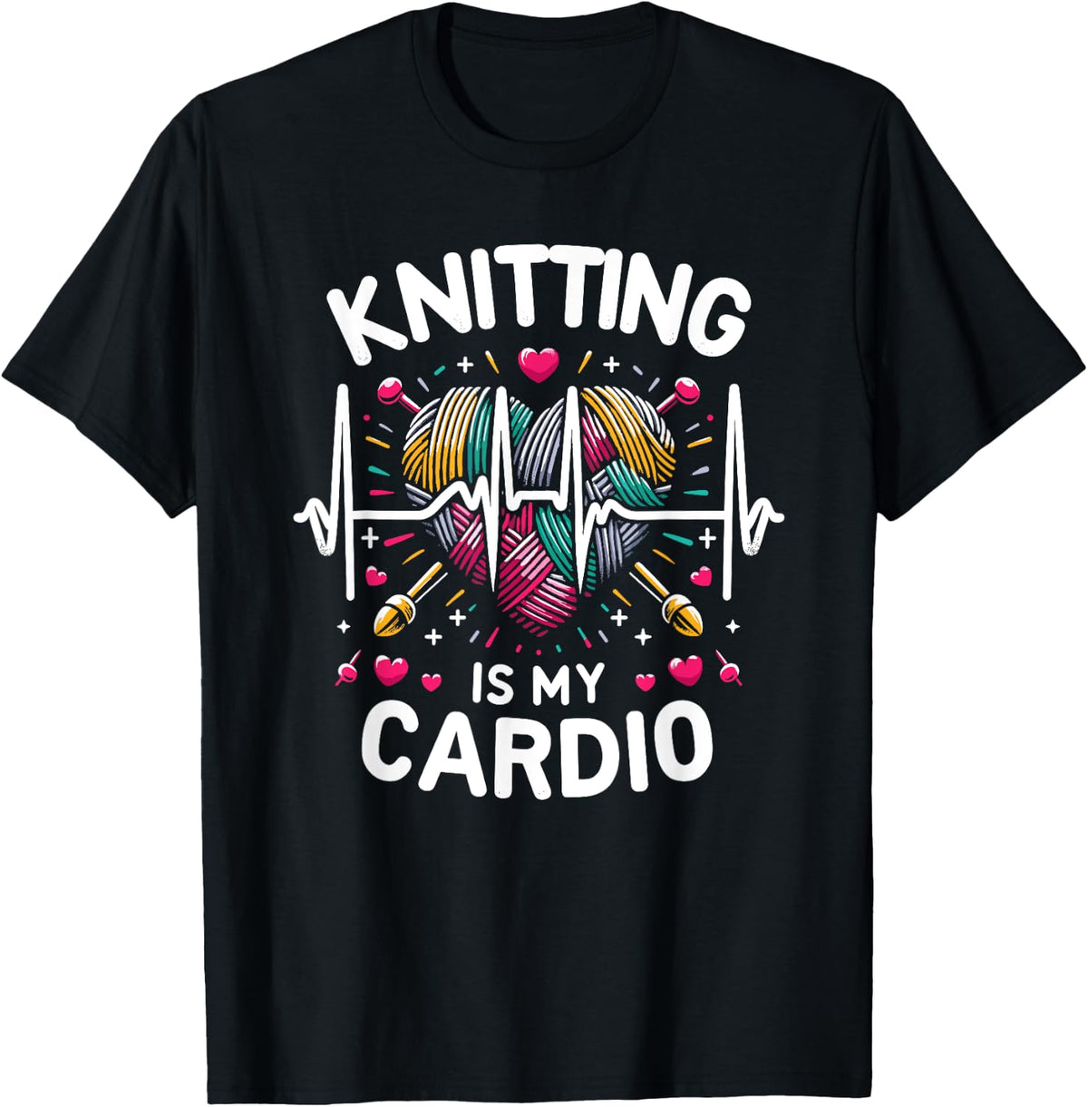 Knitting Is My Cardio Funny Yarn Lover Knitter Yarn Supply | Viral US Pick | Customer Favorite