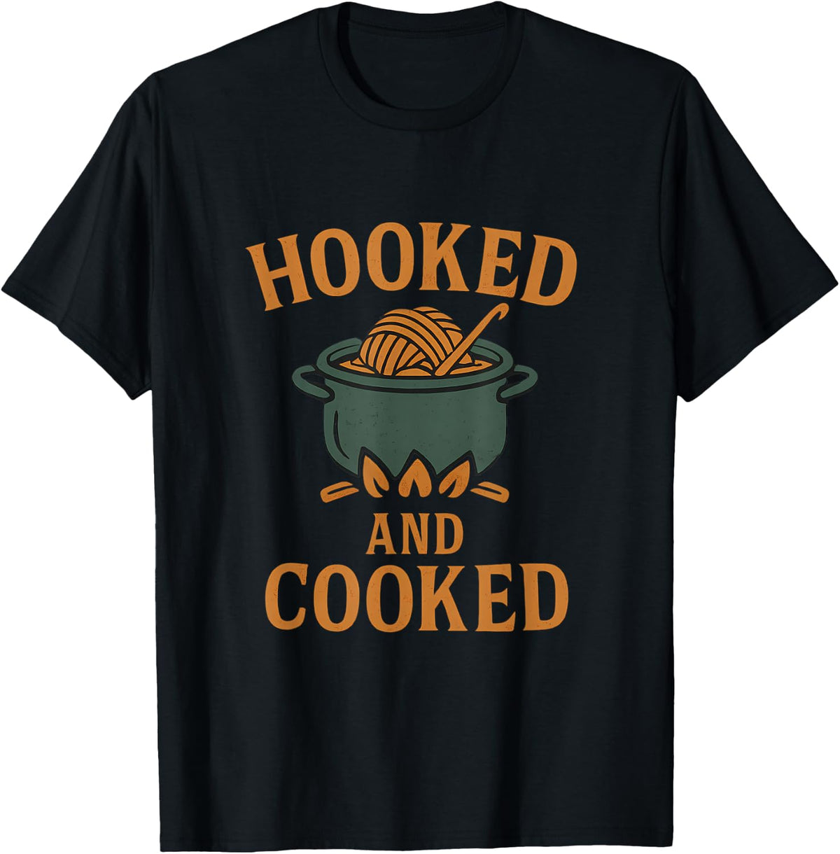 Hooked and Cooked Crochet Yarn Stew Graphic Yarn Supply | Premium Quality | Perfect for Crafters
