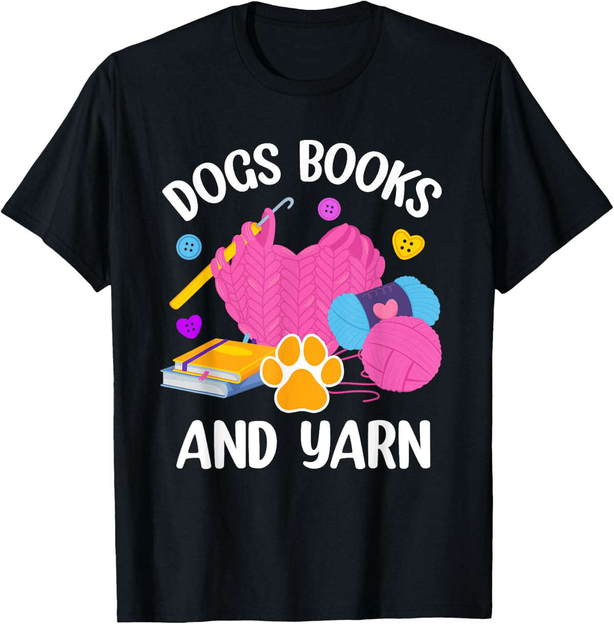Dogs Books And Yarn Crocheting Dog Book Lover Yarn Supply | Viral US Pick | Perfect for Crafters