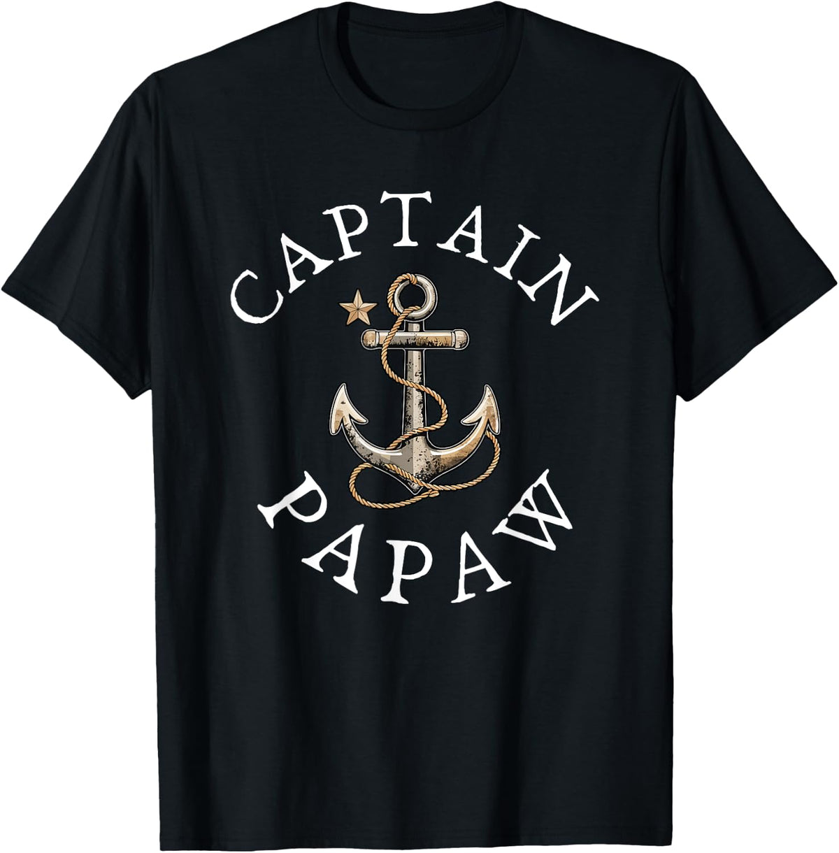 Captain Papaw Boat Sailing Boating Vintage Anchor Funny Apparel Trending US Gift Ready