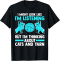 I'm listeting but I'm thinking about cats and yarn cat Men Women Yarn Supply | Top Rated | Best Seller Choice