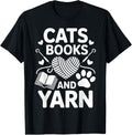 Cats Books And Yarn Crochet Funny Crocheting Yarn Supply | Premium Quality | Perfect for Crafters