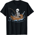 Funny Skeleton Fishing Lovers Spooky Halloween Boat Apparel High Search Demand Everyday Wear