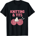 Knitting & Tits Yarn Lover Funny Knitting novelty Yarn Supply | Trending 2025 | Perfect for Crafters