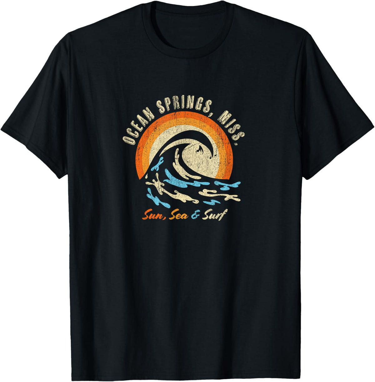 Faded Vintage Ocean Springs Mississippi Vacation Ocean Apparel Streetwear Style Fan Favorite