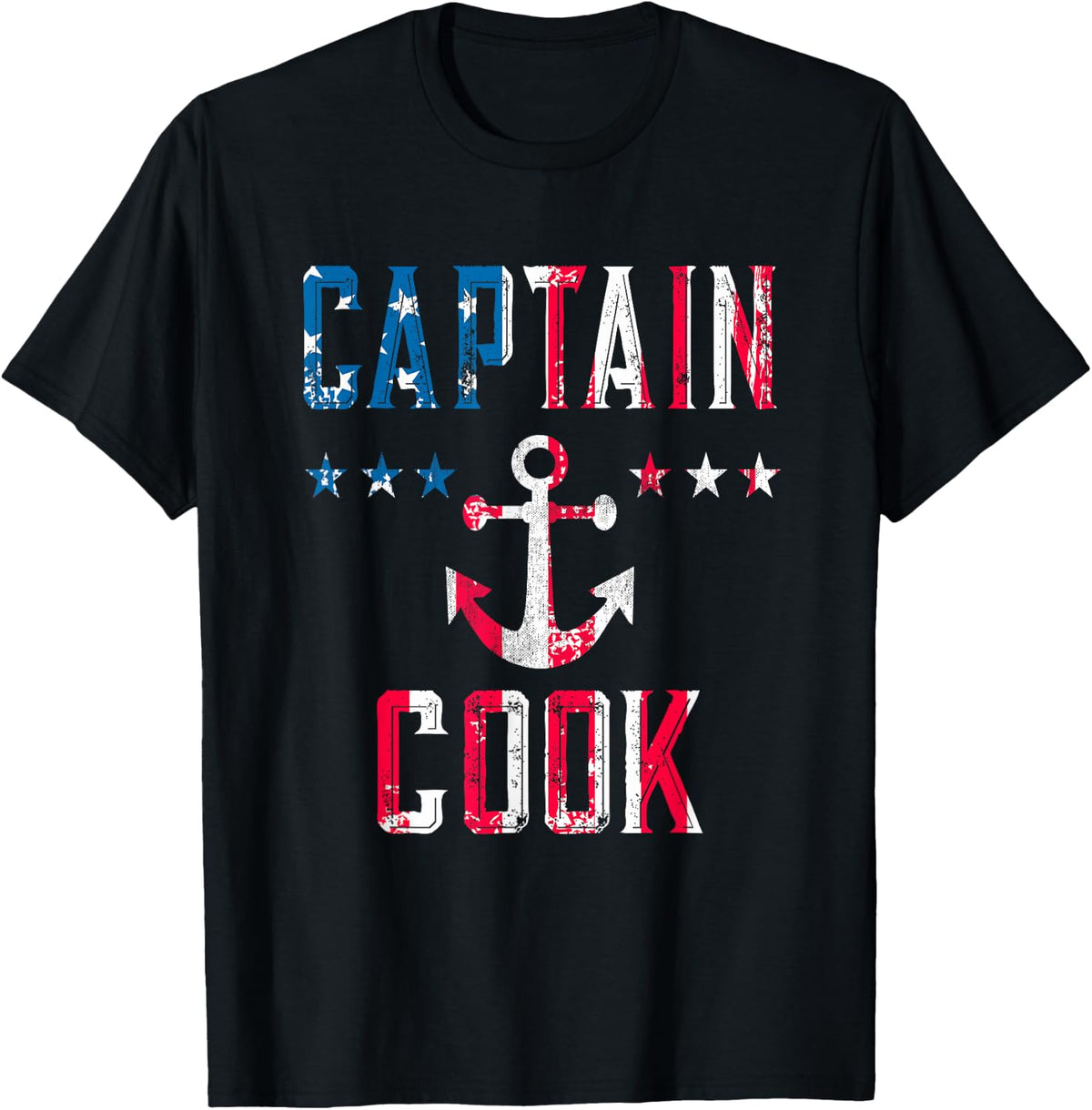 Patriotic Captain Cook Vintage US Flag 4th of July Boating T Shirt for Women Kids Men T Shirt High Search Demand Hot Rig