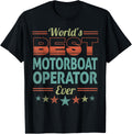 Retro Badge Worlds Best Motorboat Operator Apparel Viral TikTok Find Everyday Wear