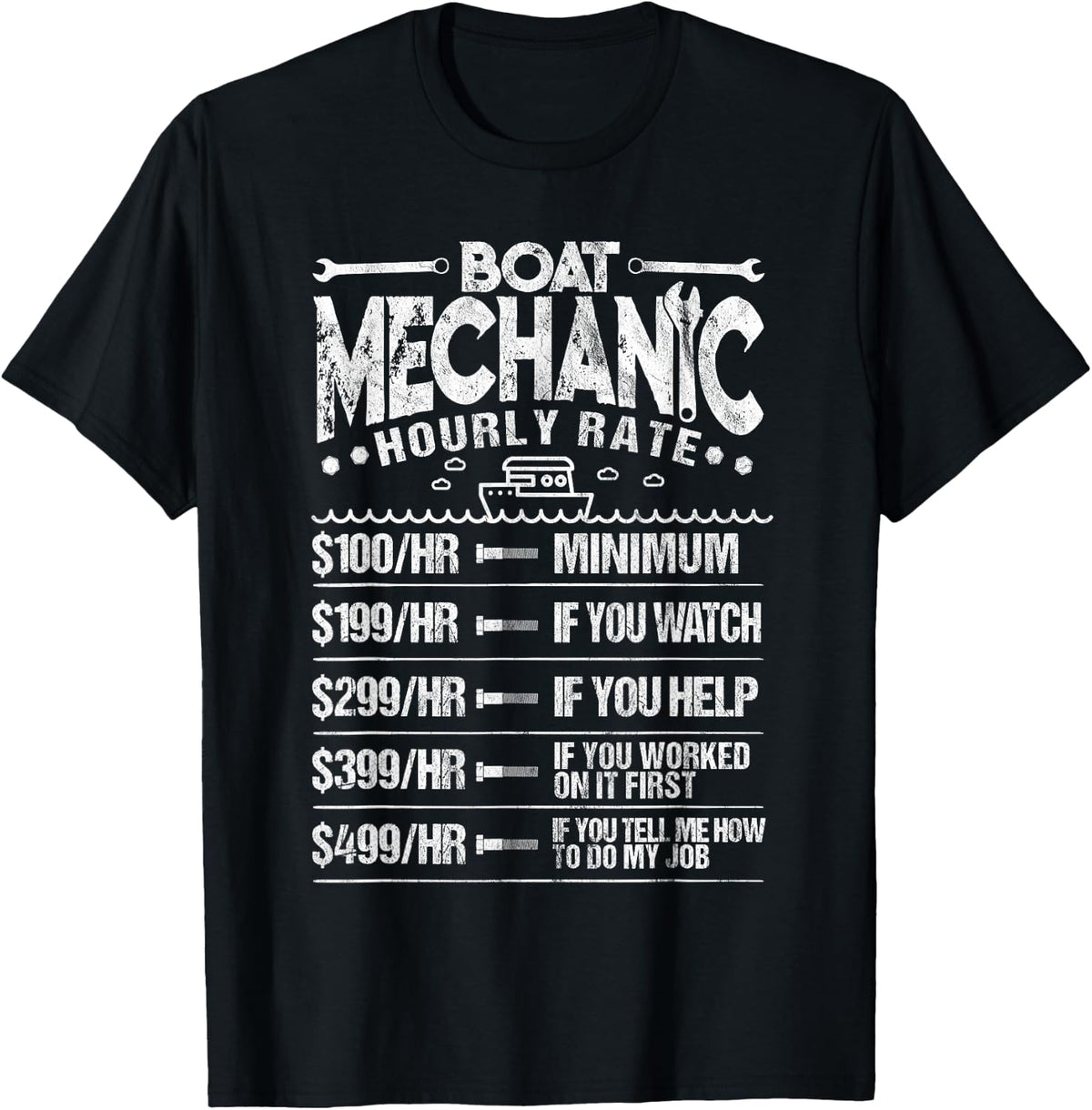 Funny Boat Mechanic Boat Owners Marine Technicians Boating Apparel Streetwear Style Gift Ready