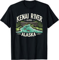 Kenai River Alaska AK Salmon Fishing Boating Retro Apparel Comfort Fit Hot Right Now