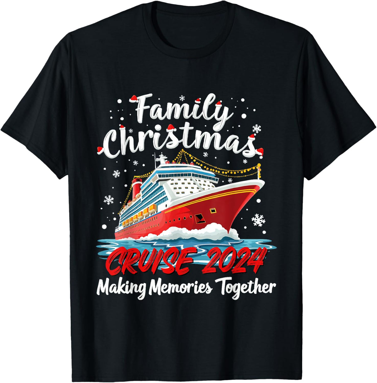 Family Christmas Cruise 2024 Merry Cruisemas Boat Trip Xmas Apparel Premium Print Gift Ready