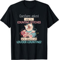 Questions Asked While I'm Counting Stitches Crochet Cat Yarn Men Women Yarn Supply | Trending 2025 | Perfect for Craf...