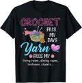 Crochet fills my days yarn fills my living room dining room Yarn Supply | Trending 2025 | Perfect for Crafters