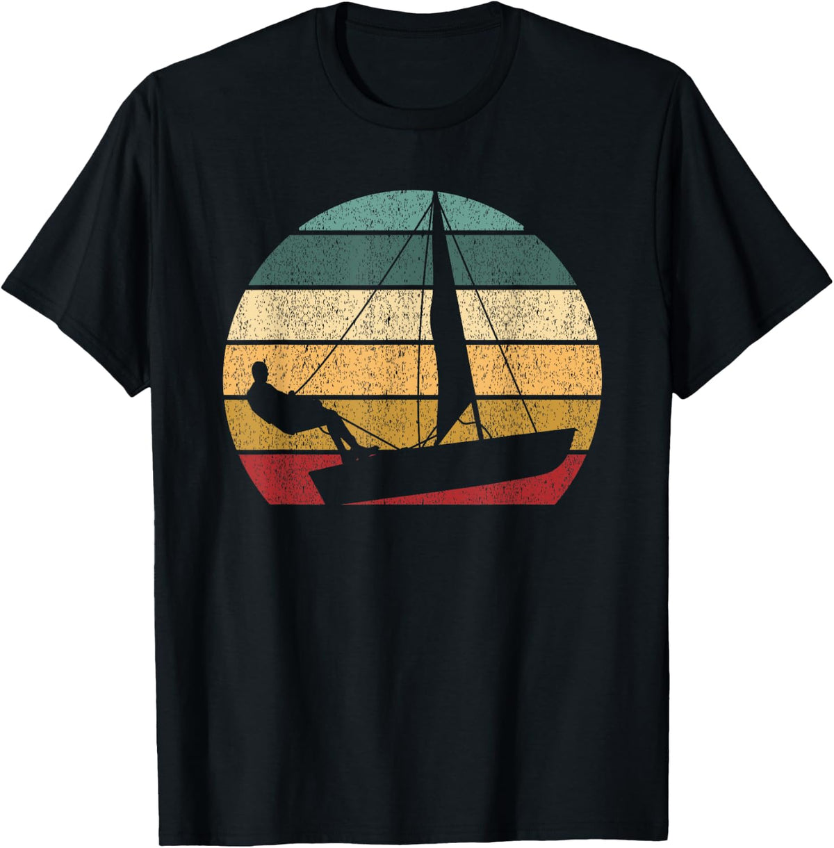Retro Sunset Sailing Ocean Boating Boat Sailboat Boater Apparel High Search Demand Everyday Wear