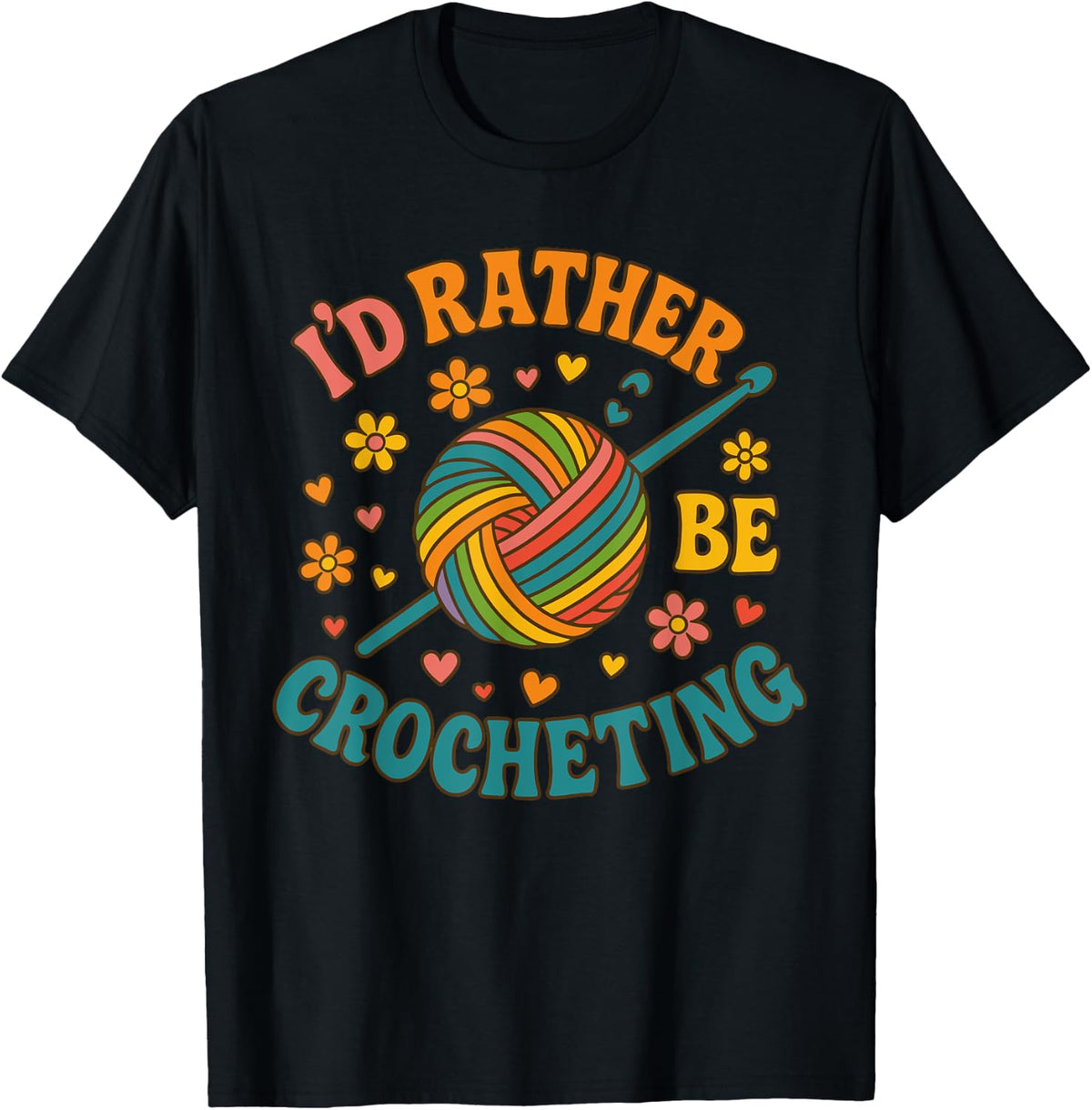 I'd Rather Be Crocheting Yarn Flower Graphic Design Yarn Supply | High Search Volume | High CTR Title