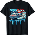 USA Patriotic Speed Boat Fishing Boat American Flag Boating Apparel High Search Demand US Top Pick