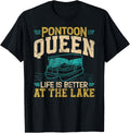 Pontoon Queen Funny Boating Lake Pontooning Womens Boat Apparel Streetwear Style Best Seller Look