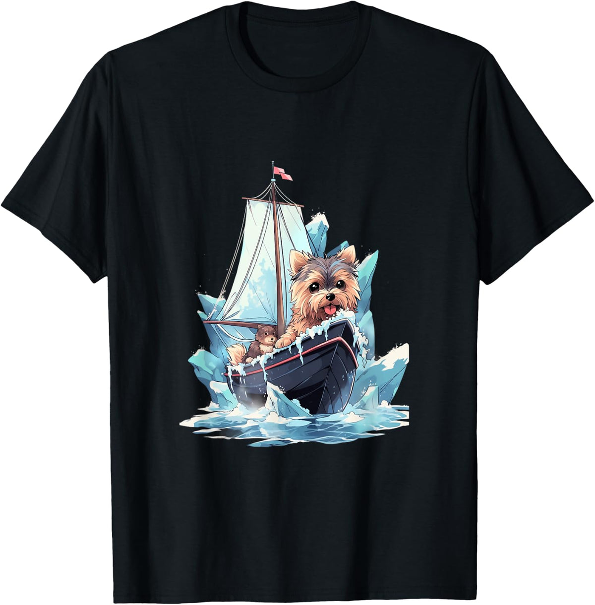 Ice Sailing Yorkshire Terrier Ice Sailor Ice Boating Dog Apparel Premium Print Everyday Wear