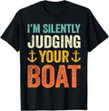 I m Silently Judging Your Boat Funny Retro Boating Vintage Apparel Trending US Everyday Wear