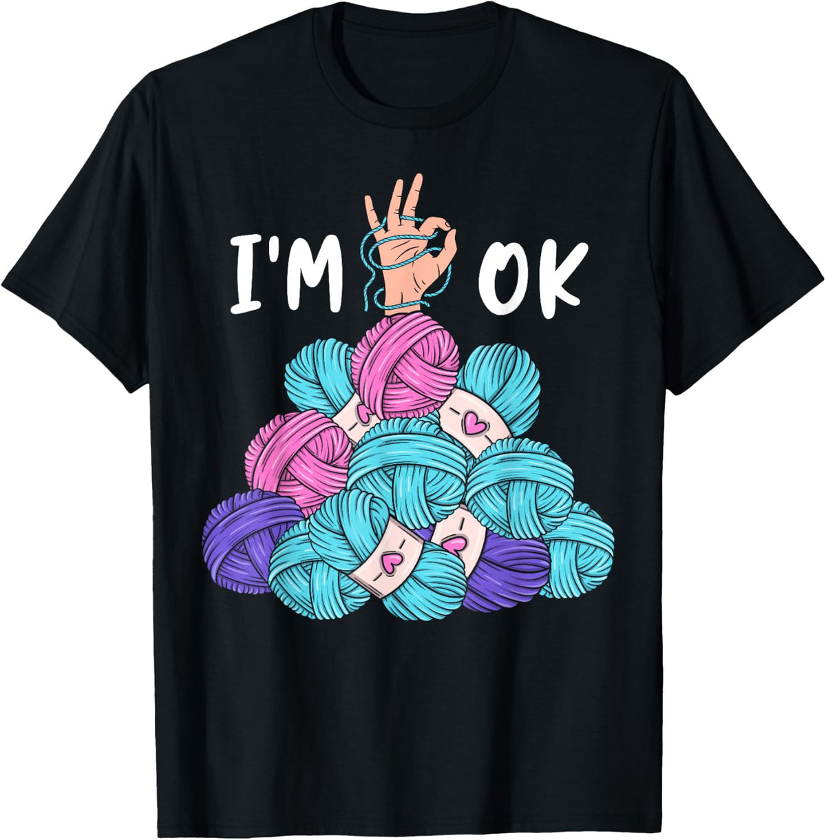 I'm OK Knitting Lover Yarn Enthusiast Knit Crocheting Pun Yarn Supply | Trending 2025 | Best Seller Choice