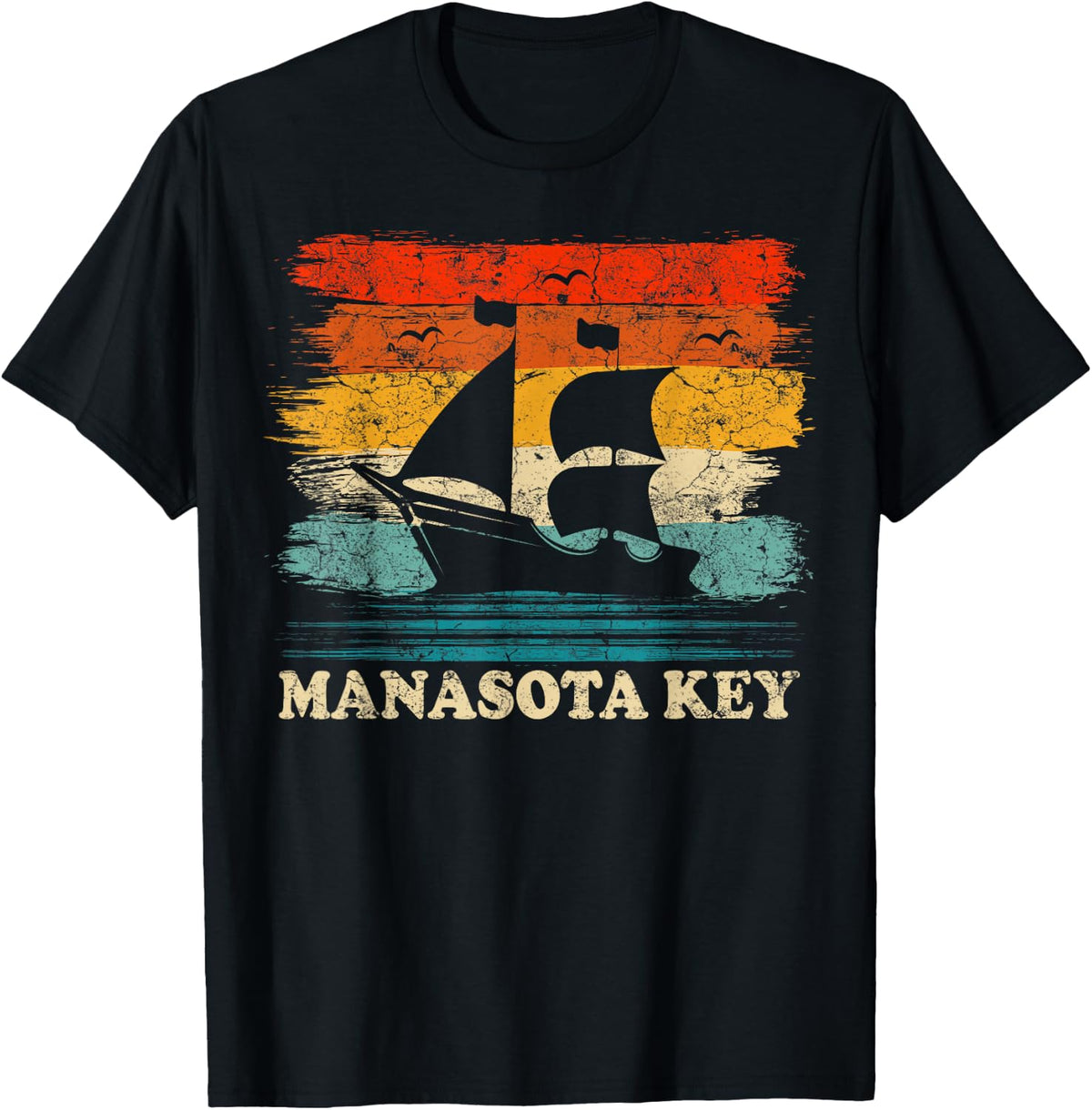 Manasota Key Sailing Vintage Sailboat Summer Boating Sailor Apparel Viral TikTok Find US Top Pick