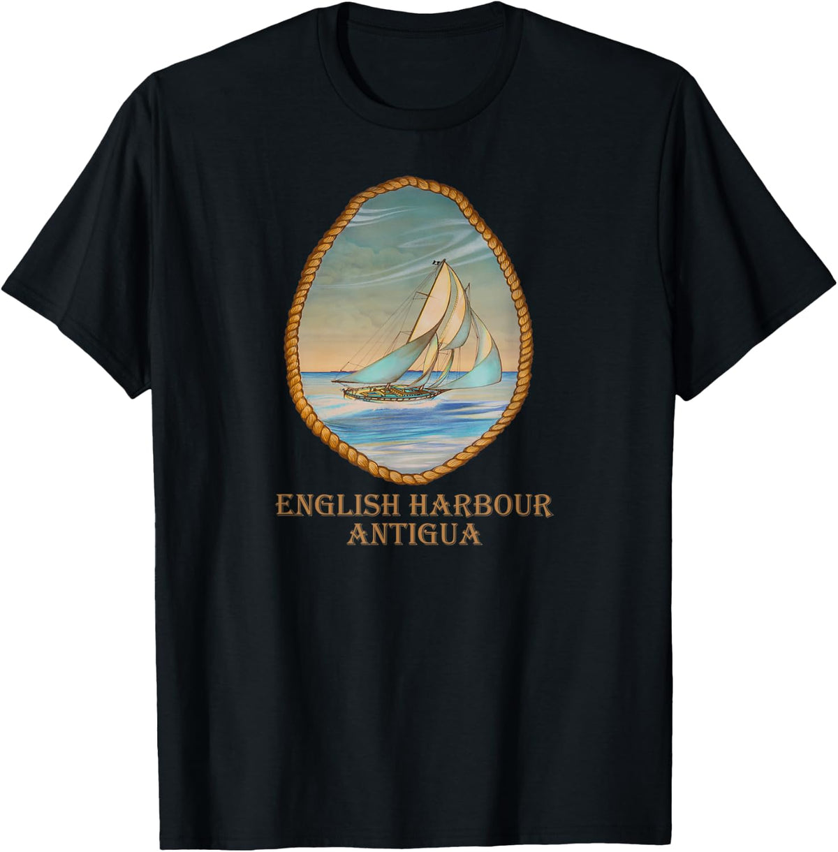 English Harbour Antigua West Indies Sailboat Vacation Apparel Streetwear Style US Top Pick