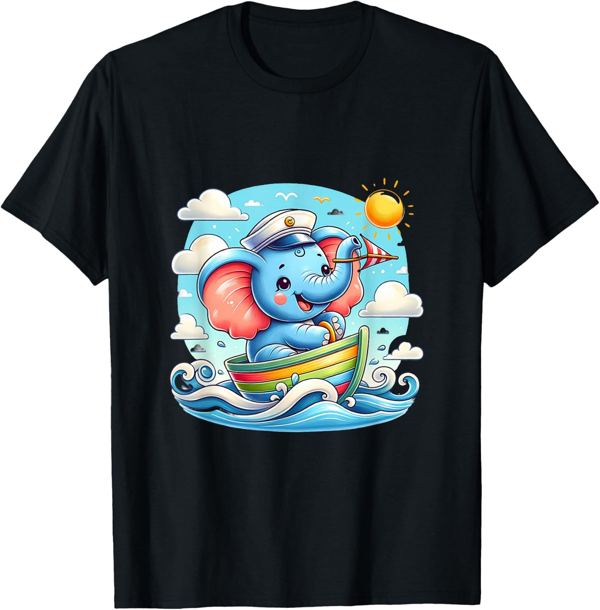 Elephant Sailor Sailing Ship Boat Apparel Trending US Fan Favorite