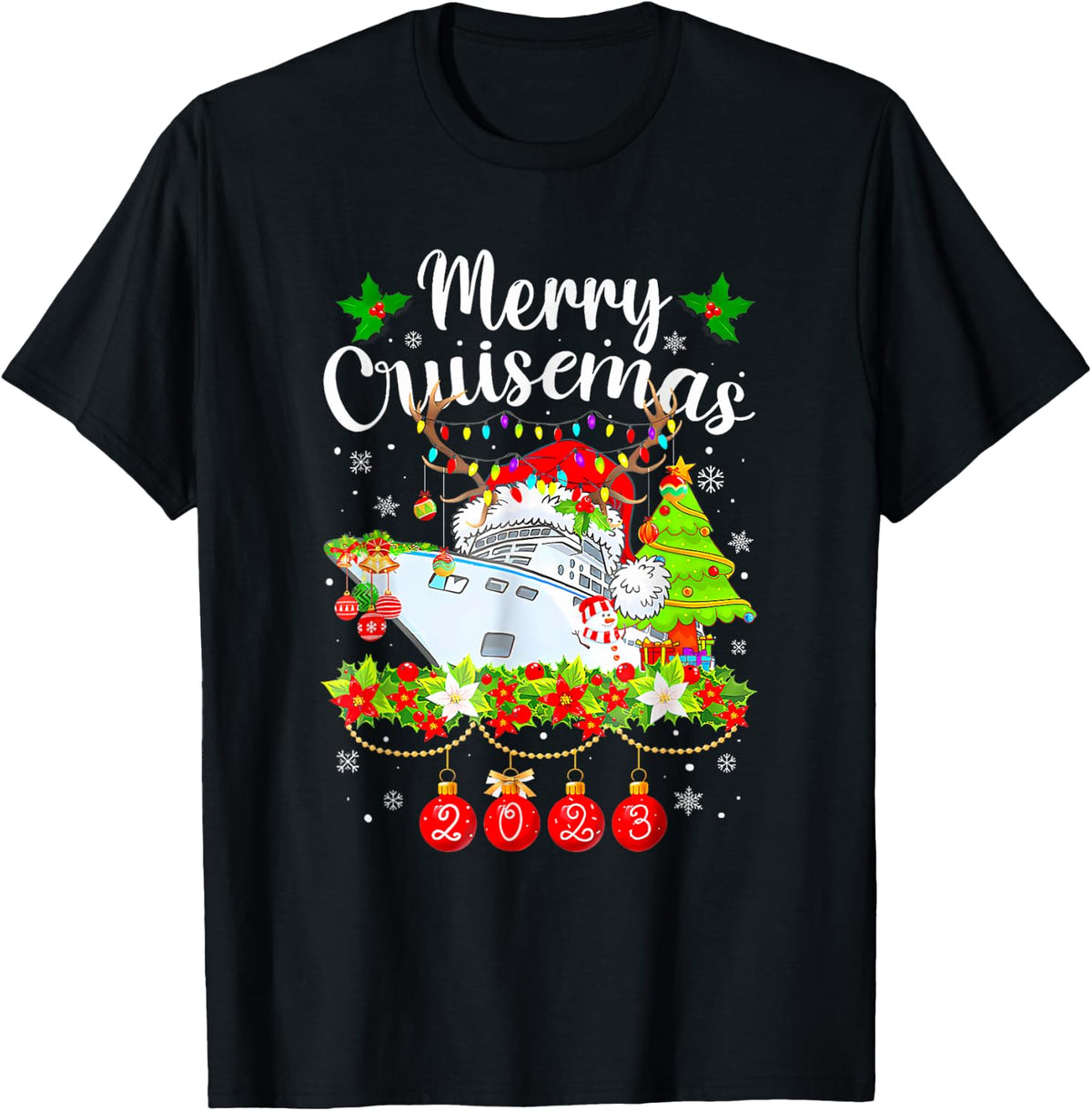 Merry Cruisemas Family Cruise Christmas 2023 Funny Boat Trip Apparel Trending US Fan Favorite