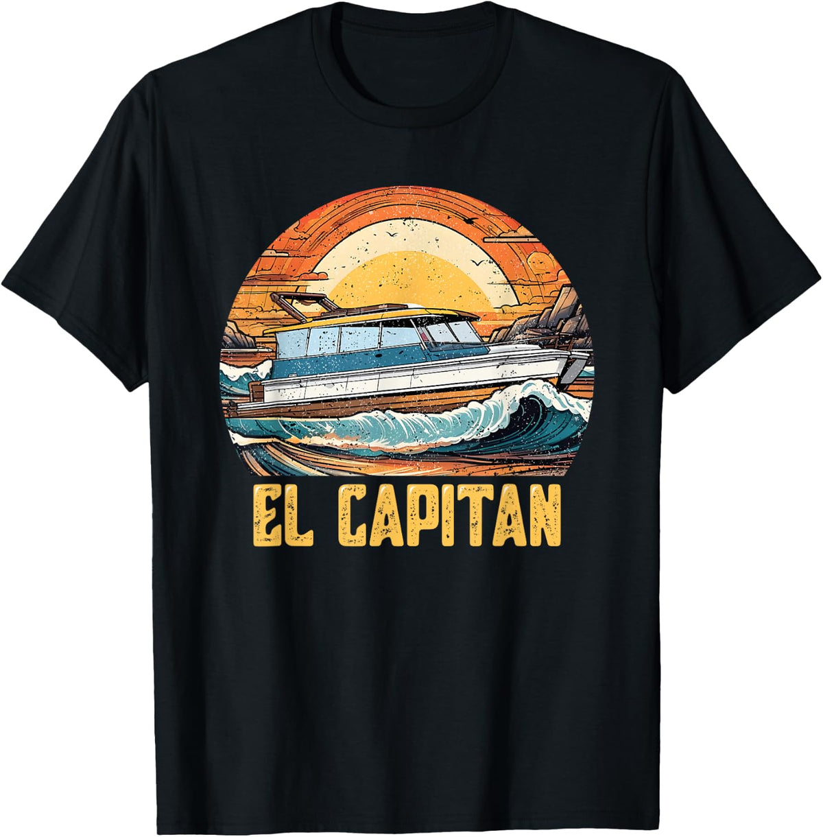 Pontoon Captain Boat Lake Boating El Capitan Apparel Streetwear Style Fan Favorite
