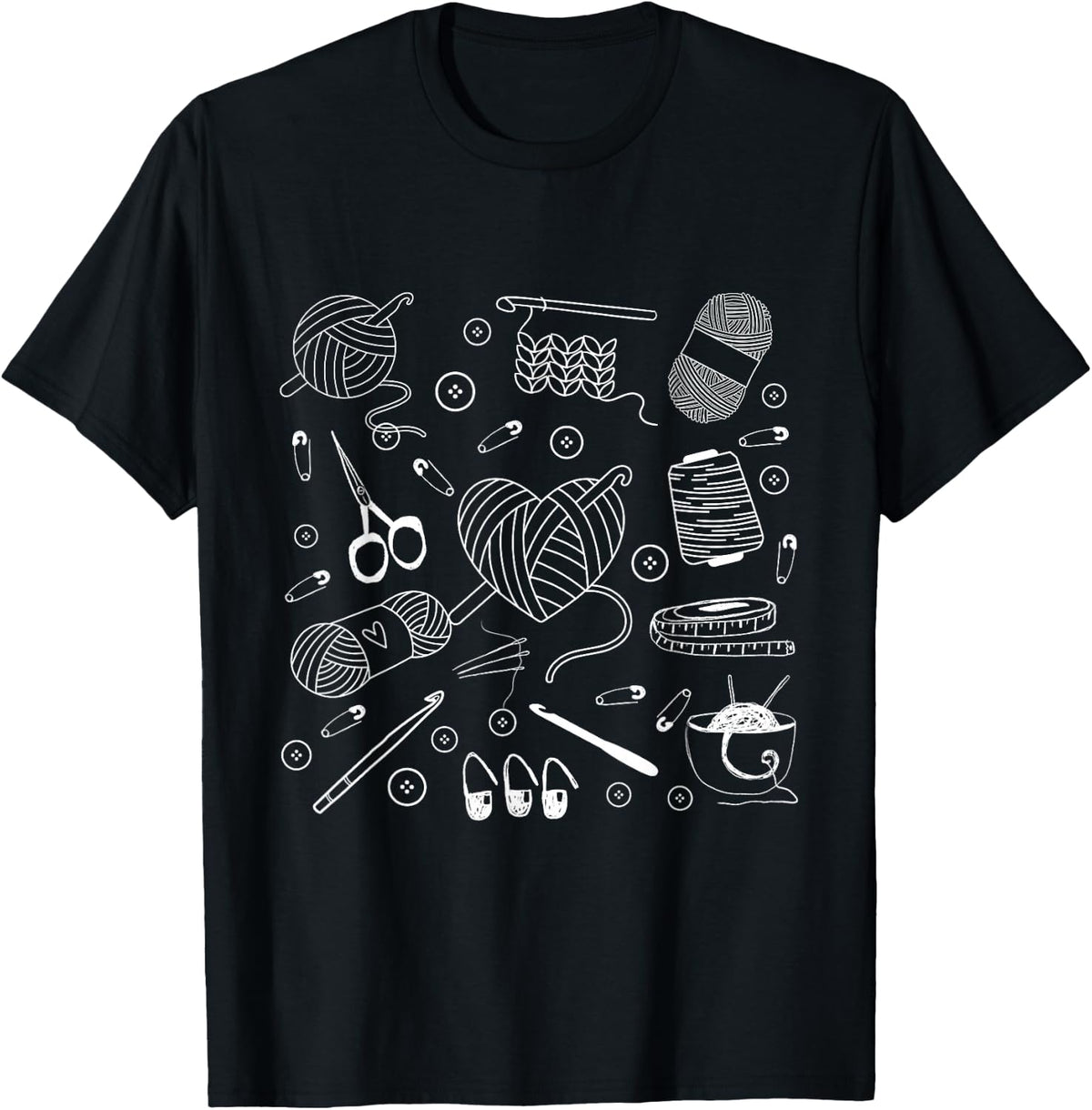 Knitting Doodles Cute Crocheter Icons for Yarn Lover Yarn Supply | Trending 2025 | Perfect for Crafters